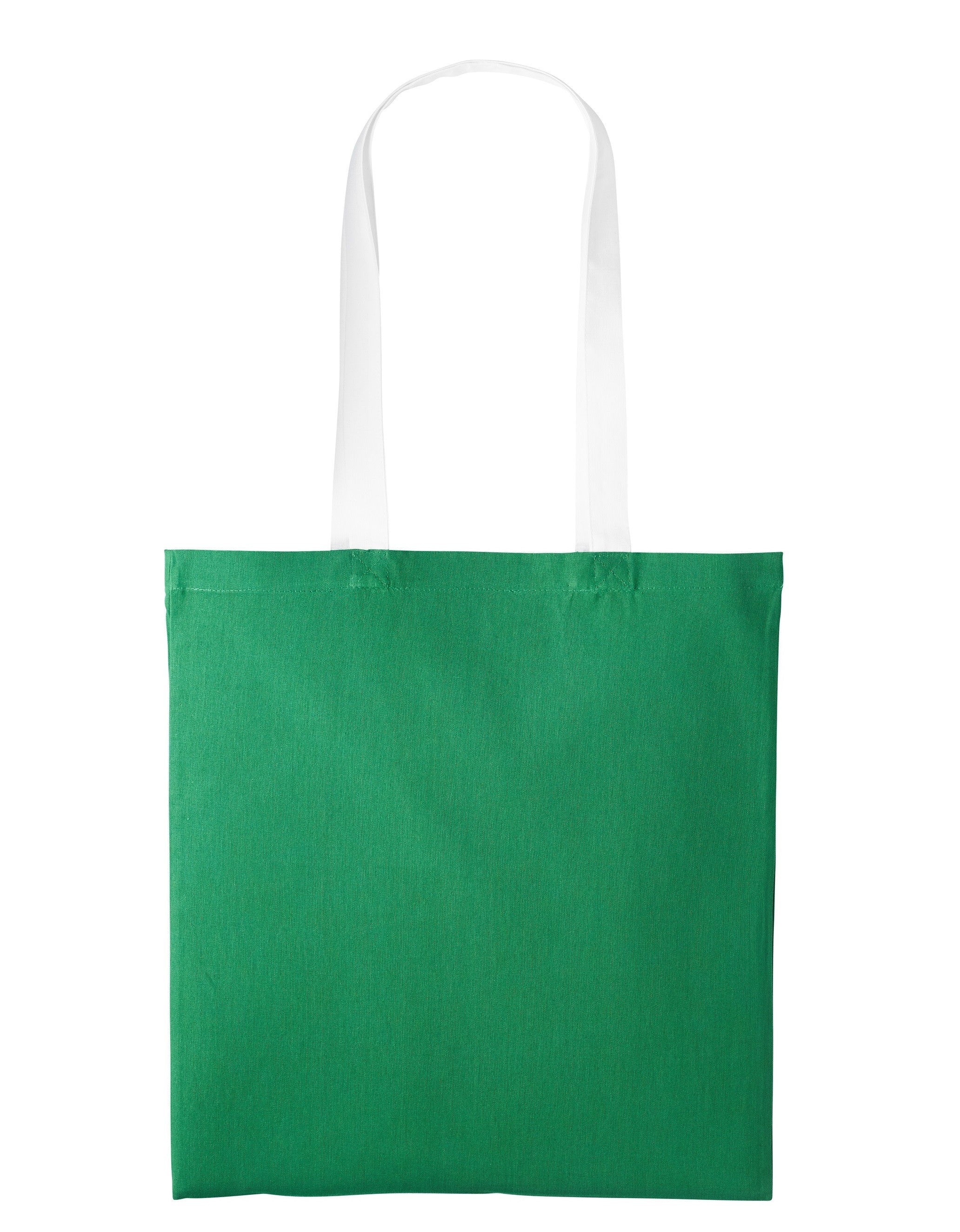 Varsity Cotton Tote Long Handle | KELLY GREEN/WHITE